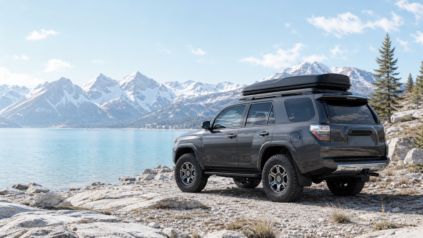 ROVERKORD overland build on a mountain route